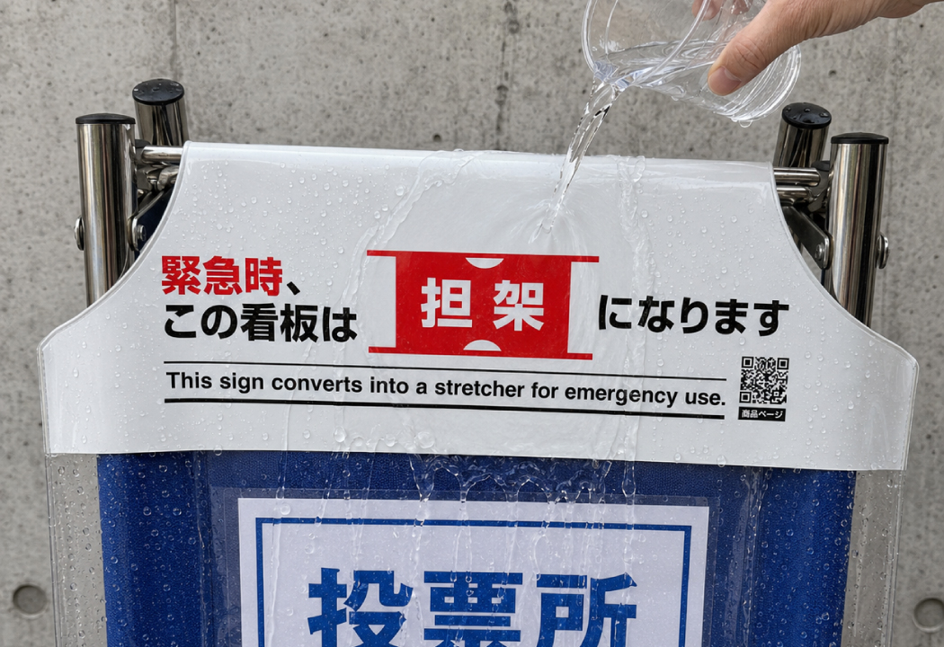 水に濡れても使える