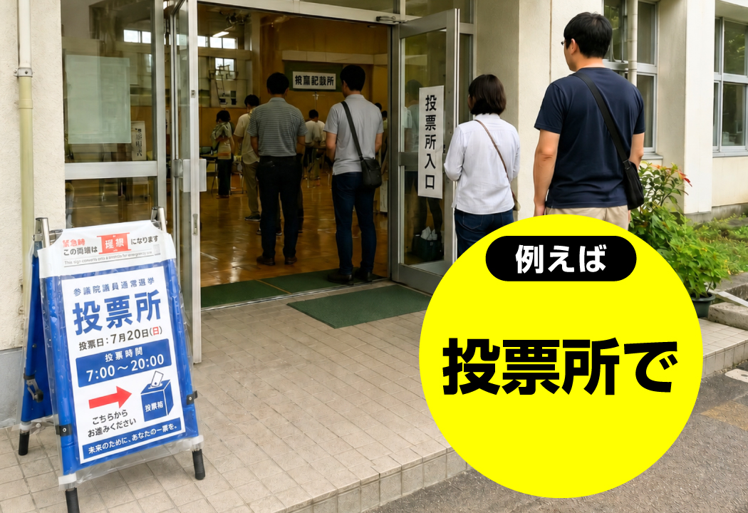 投票所での設置例